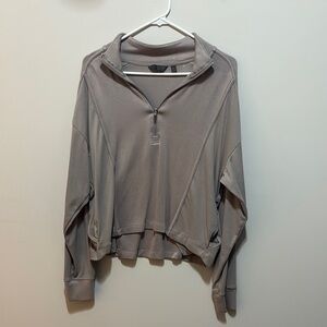 Women's Gray Quarter-Zip Set